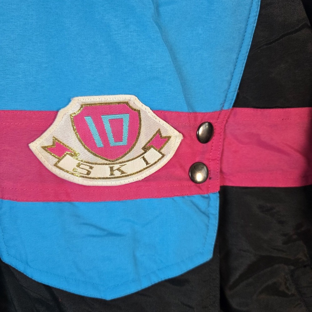 NEW Sergio Valente Ski Jacket Womens L VINTAGE 80s 90s Neon Colorblock DEADSTOCK - Picture 3 of 11